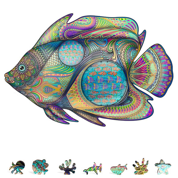 Tropical Fish Wooden Puzzle 200 Pcs