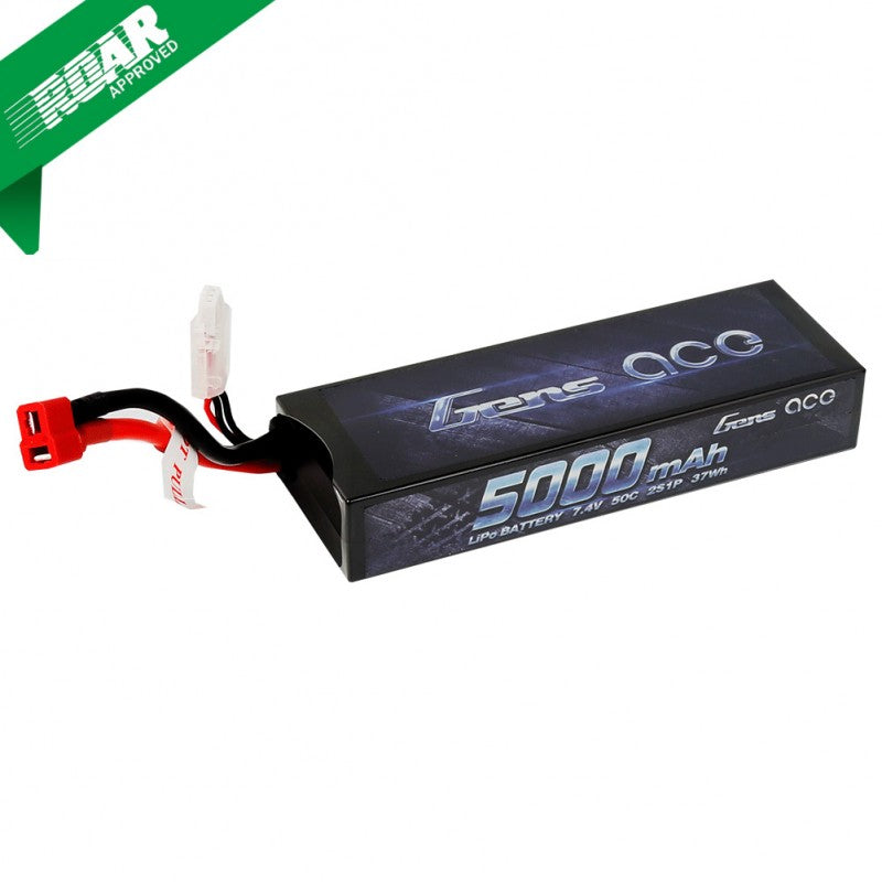 7.4V 5000mAh 2S 50C Smart Hardcase LiPo Battery: IC5