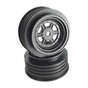 Gambler Front Wheels with 12mm Hex/ AE Offset/ Black - Race Dawg RC
