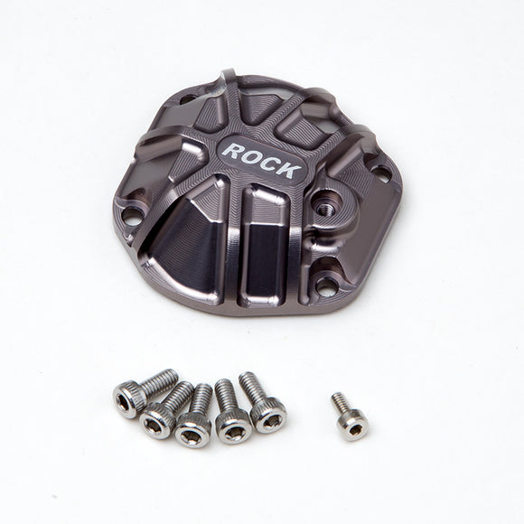 3D Machined Differential Cover (Titanium Gray) for GS01 Axle. - Race Dawg RC