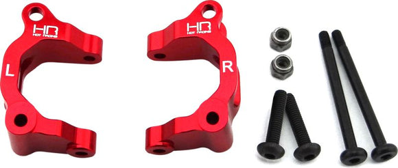 Aluminum Caster w/ King Pins, for Arrma 2WD, Red - Race Dawg RC