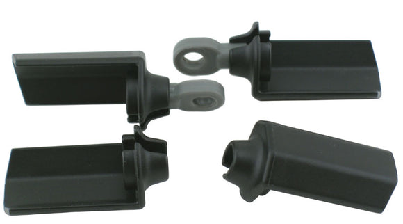 SHOCK SHAFT GUARDS FOR MOST ASC 1/10 SCALE SHOCKS - BLACK - Race Dawg RC