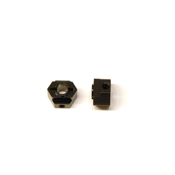 Black Rear Hex Adapters, for Associated DR10, CNC Machined - Race Dawg RC