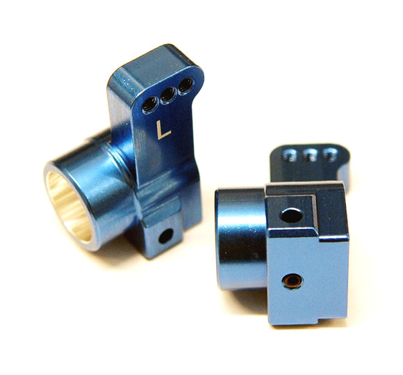 Blue Rear Hub Carriers, for DR10 CNC Machined Aluminum - Race Dawg RC
